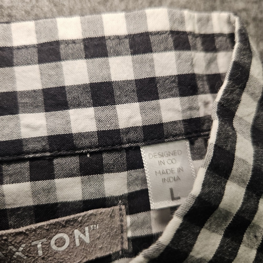 Paxton Button Down Longsleeve Shirt Black Gingham Plaid University Of Colorado L - Picture 4 of 11